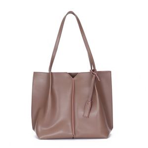 BAGINNING Brown Soft Leather Tote Large Genuine Leather Shopper Bag